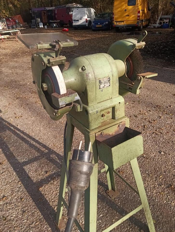 230/380 Volt werkbankslijper, tafelslijpmachine, Doe-het-zelf en Verbouw, Gereedschap | Slijpmachines, Gebruikt, Werkbankslijpmachine