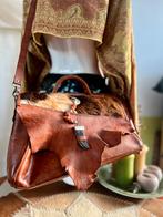 Boho hippy leren tas, 40 tot 60 cm, Gebruikt, Bruin, Minder dan 35 cm