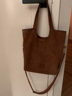Suede lederen Micmacbag bruin, Verzenden, Gebruikt, Bruin