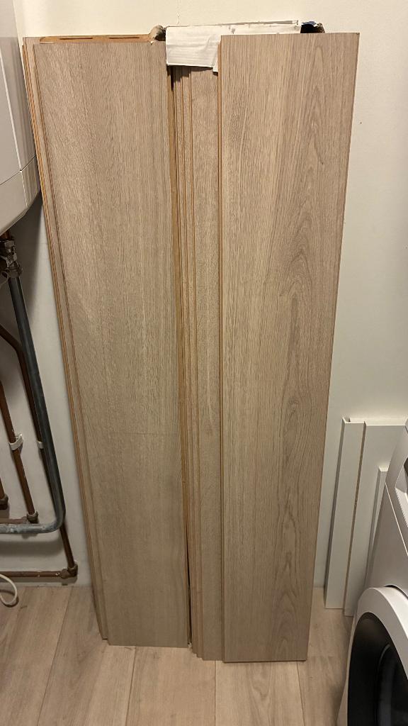 Kliklamimaat 24 stuks 128,6 * 29,4 cm, Doe-het-zelf en Verbouw, Vloerdelen en Plavuizen, Nieuw, Laminaat, Overige materialen, 50 tot 150 cm