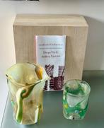 Murano Nachtset Groen en Goud (3) met Certificaat Diego Vio, Antiek en Kunst, Antiek | Glas en Kristal, Ophalen