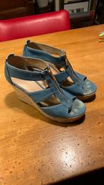 Michael Kors sandalen met sleehak met touw maat 39, Blauw, Gedragen, Sandalen of Muiltjes, Ophalen of Verzenden