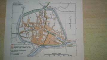 48 / Zierikzee  plattegrond in 4 kleuren  Litho 1917 beschikbaar voor biedingen