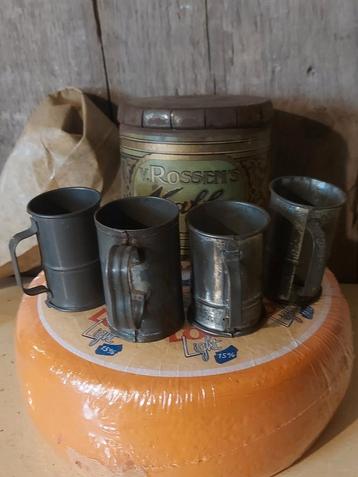 4 antieke koffieloodjes  beschikbaar voor biedingen