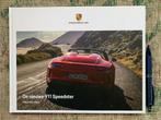 Nederlandse brochure Porsche 911 991 Speedster 2019 nieuw!!, Boeken, Porsche, Nieuw, Ophalen of Verzenden, Porsche