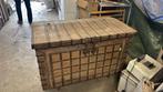 Antieke Houten Kist met Metalen Beslag, Antiek en Kunst, Ophalen