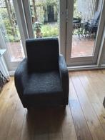 2  zwart/grijze fauteuiltjes,zien er goed uit, Huis en Inrichting, Fauteuils, Gebruikt, Stof, 75 tot 100 cm, 50 tot 75 cm