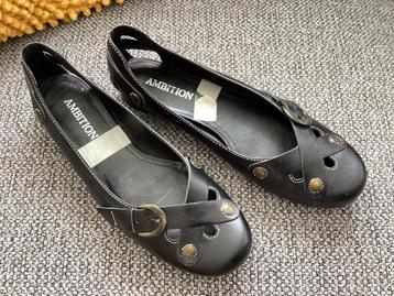 NIEUWE zwart, geheel van leer schoenen ‘ ambition’  MAAT: 39 beschikbaar voor biedingen