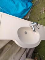 Wastafel met spiegel en grohe kraan, Doe-het-zelf en Verbouw, Sanitair, Ophalen, Zo goed als nieuw, Wastafel