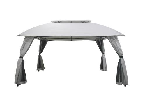 Tuinpaviljoen 3x4m - Partytent - Nevada Stone Grey, Tuin en Terras, Partytenten, Nieuw, Paviljoen, Minder dan 5 meter, 4 tot 6 meter