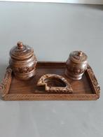 Tabak set 4 delig, Indonesisch houtsnijwerk, Antiek en Kunst, Ophalen of Verzenden