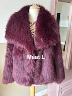 Bontjas - Bordeaux Rood - Maat 42/44 (L), Ophalen of Verzenden, Zo goed als nieuw, Maat 42/44 (L), Rood