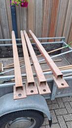 Te koop 4 stalen rongen/ kokers, Ophalen, Gebruikt, IJzer