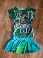 Leuk shirt en rokje met jungle print, Ophalen of Verzenden, Zo goed als nieuw, Meisje, Jurk of Rok