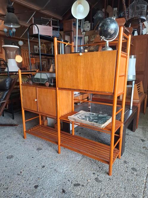 Vintage kast stokkenkast wandmeubel boekenkast, Huis en Inrichting, Kasten | Wandmeubels, Gebruikt, Minder dan 100 cm, Minder dan 150 cm