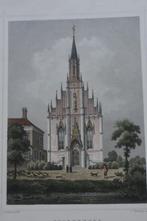 GROENENDIJK NIEUWE KERK Gravure Provincie Utrecht 1858 GZ5, Antiek en Kunst, Verzenden