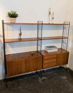 Vintage wandmeubel kast wandsysteem van Silverschild, Ophalen, Zo goed als nieuw, 25 tot 50 cm, Teakhout