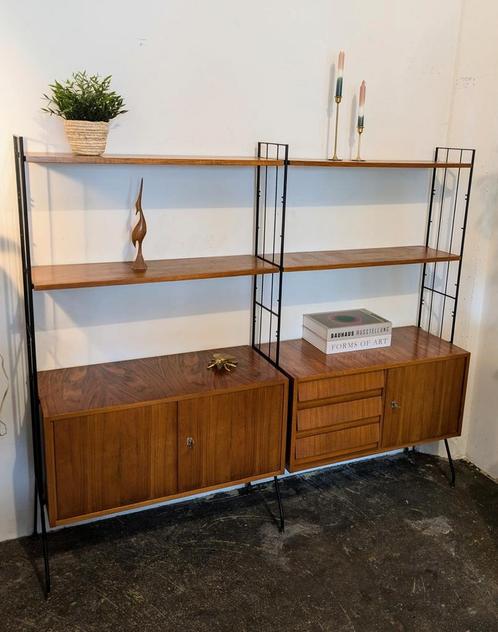 Vintage wandmeubel kast wandsysteem van Silverschild, Huis en Inrichting, Kasten | Wandmeubels, Zo goed als nieuw, 25 tot 50 cm