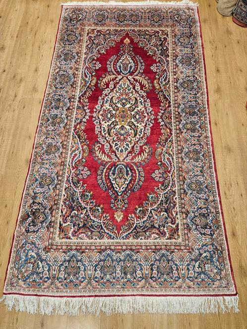 Vintage handgeknoopt perzisch tapijt kirman 273x136, Huis en Inrichting, Stoffering | Tapijten en Kleden, Gebruikt, 100 tot 150 cm