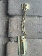 Messing Deurketting, Doe-het-zelf en Verbouw, Hang- en Sluitwerk, Ophalen of Verzenden, Gebruikt, Koper of Messing, Schuif of Grendel