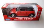 Welly Mini Cooper, deuren kunnen open, Rood, Hobby en Vrije tijd, Modelauto's | 1:43, Ophalen, Nieuw, Auto, Overige merken