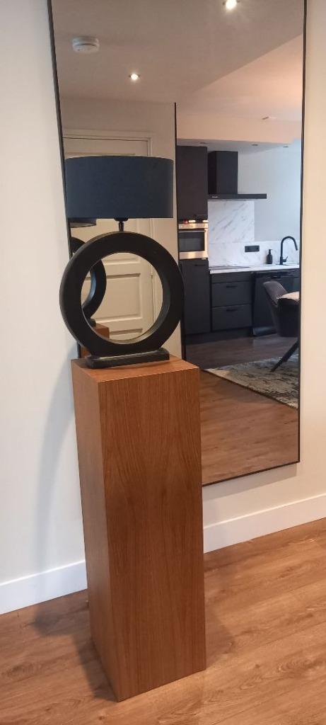 Colmore Tafellamp Raw Aluminium 37x10x48 cm Mat Zwart, Huis en Inrichting, Lampen | Tafellampen, Nieuw, Minder dan 50 cm, Metaal