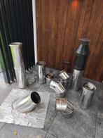 Dubbelwandige Kachelpijp - Diverse Onderdelen, Ophalen, Gebruikt