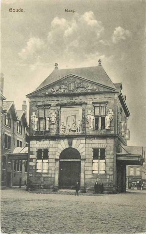 (380-962-003) Gouda Waag, Verzamelen, Ansichtkaarten | Nederland, Zuid-Holland, Ophalen of Verzenden
