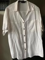 Nog nieuwe katoenen witte blouse, licht getailleerd 46, Ophalen of Verzenden, Wit, Zo goed als nieuw, Maat 46/48 (XL) of groter