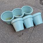 Blauwe Bloempotten Set (2 stuks), Tuin en Terras, Ophalen, Kunststof, Gebruikt, Tuin