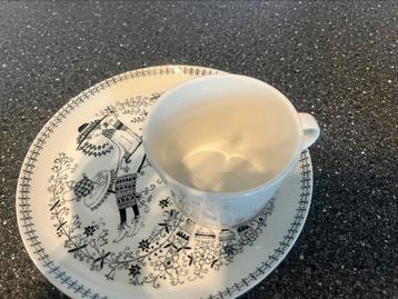 Ontbijset bord met kopje Raija Uosikkinen Emilia beschikbaar voor biedingen