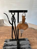 GIETIJZEREN OPEN HAARD SET DRIE STUKS, Ophalen of Verzenden, Gebruikt, Houthaard