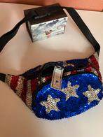 Nieuwe heuptas met pailletten blauw rood zilver zwart😍🇺🇸, Verzenden, Nieuw, Zwart