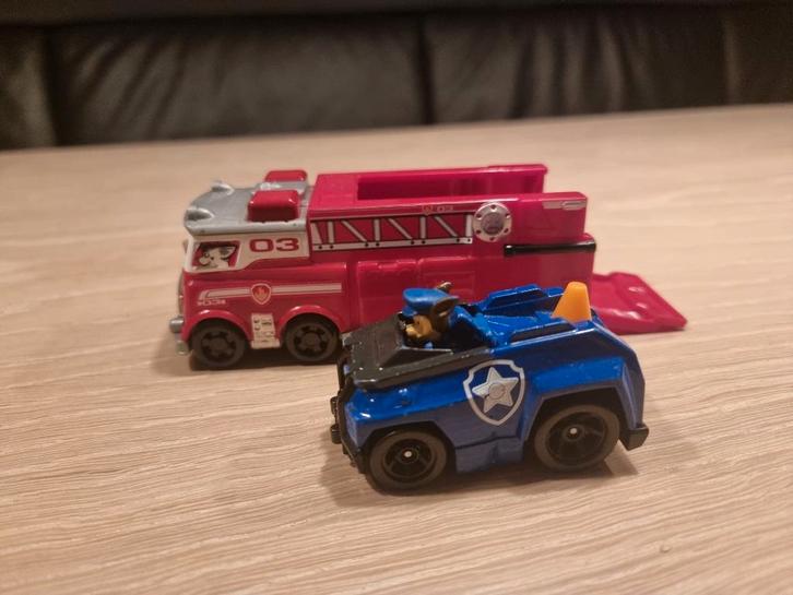 PAW Patrol True Metal Marshall Brandweerauto & Chase auto, Kinderen en Baby's, Speelgoed | Speelgoedvoertuigen, Zo goed als nieuw