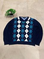Tommy Hilfiger Argyle Sweater Blauw - Maat S, Blauw, Tommy Hilfiger, Ophalen of Verzenden, Zo goed als nieuw