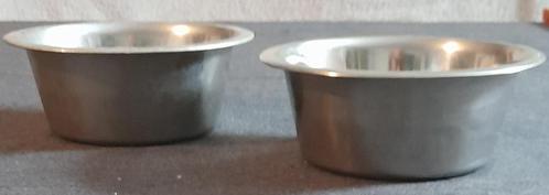 2 x Metalen voerbakjes voor honden maat M, Dieren en Toebehoren, Hondenvoerbakken en Drinkbakken, Gebruikt, Ophalen of Verzenden