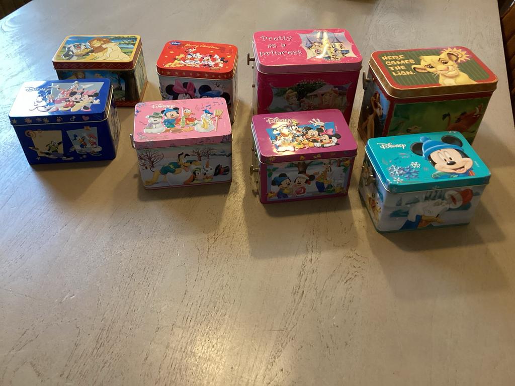 Muziekdoosjes Disney - Set van 8, Verzamelen, Ophalen of Verzenden, Mickey Mouse, Zo goed als nieuw, Overige typen