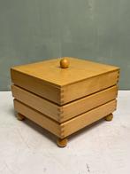 Vintage houten doosje naaikistje letterdoosje wiskundesoosje, Ophalen of Verzenden, Zo goed als nieuw, Minder dan 50 cm