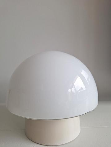 Vintage paddenstoel lamp – wit opaalglas beschikbaar voor biedingen
