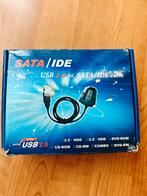 SATA IDE USB Adapter met Voeding & Driver CD, Ophalen of Verzenden, Gebruikt