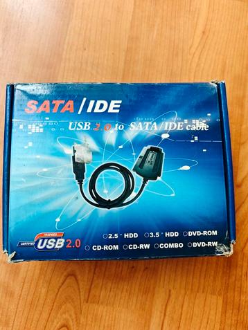 SATA IDE USB Adapter met Voeding & Driver CD beschikbaar voor biedingen