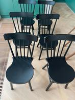 6 IKEA Norraryd stoelen (zwart) in prima staat, Ophalen, Zo goed als nieuw, Zwart, Vijf, Zes of meer stoelen