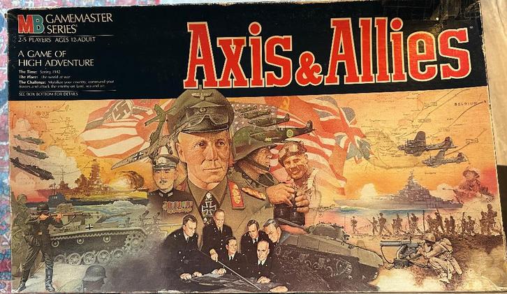 Axis & Allies strategie bordspel uit 1984 by milton bradley, Hobby en Vrije tijd, Gezelschapsspellen | Bordspellen, Gebruikt, Vijf spelers of meer