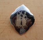 zilveren SIAM niello broche [987], 4 tot 7 cm, Verzenden, Zo goed als nieuw, Zilver