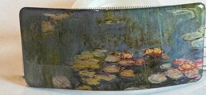 Prachtige haarspeld Monet waterlelies, Sieraden, Tassen en Uiterlijk, Overige Accessoires, Zo goed als nieuw, Ophalen of Verzenden