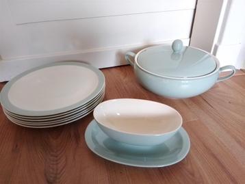 Pastel servies Regout Désirée celadon borden beschikbaar voor biedingen