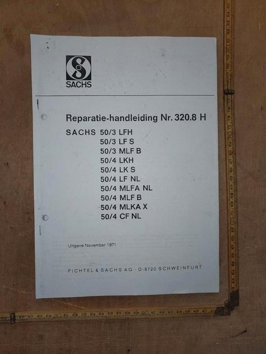 reparatie handleiding Sachs 50/3, 50/4, Fietsen en Brommers, Handleidingen en Instructieboekjes, Zo goed als nieuw, Ophalen of Verzenden