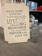Wandbord & Vaas - Live Your Dreams, Ophalen, Zo goed als nieuw