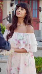 Roze bloemenjurk van Asos, Kleding | Dames, Trouwkleding en Trouwaccessoires, Ophalen of Verzenden, Zo goed als nieuw, Roze, Bruidsmeisjeskleding