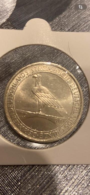 3 reichsmark 1930 A bevrijding van Rijnland zilver UNC beschikbaar voor biedingen